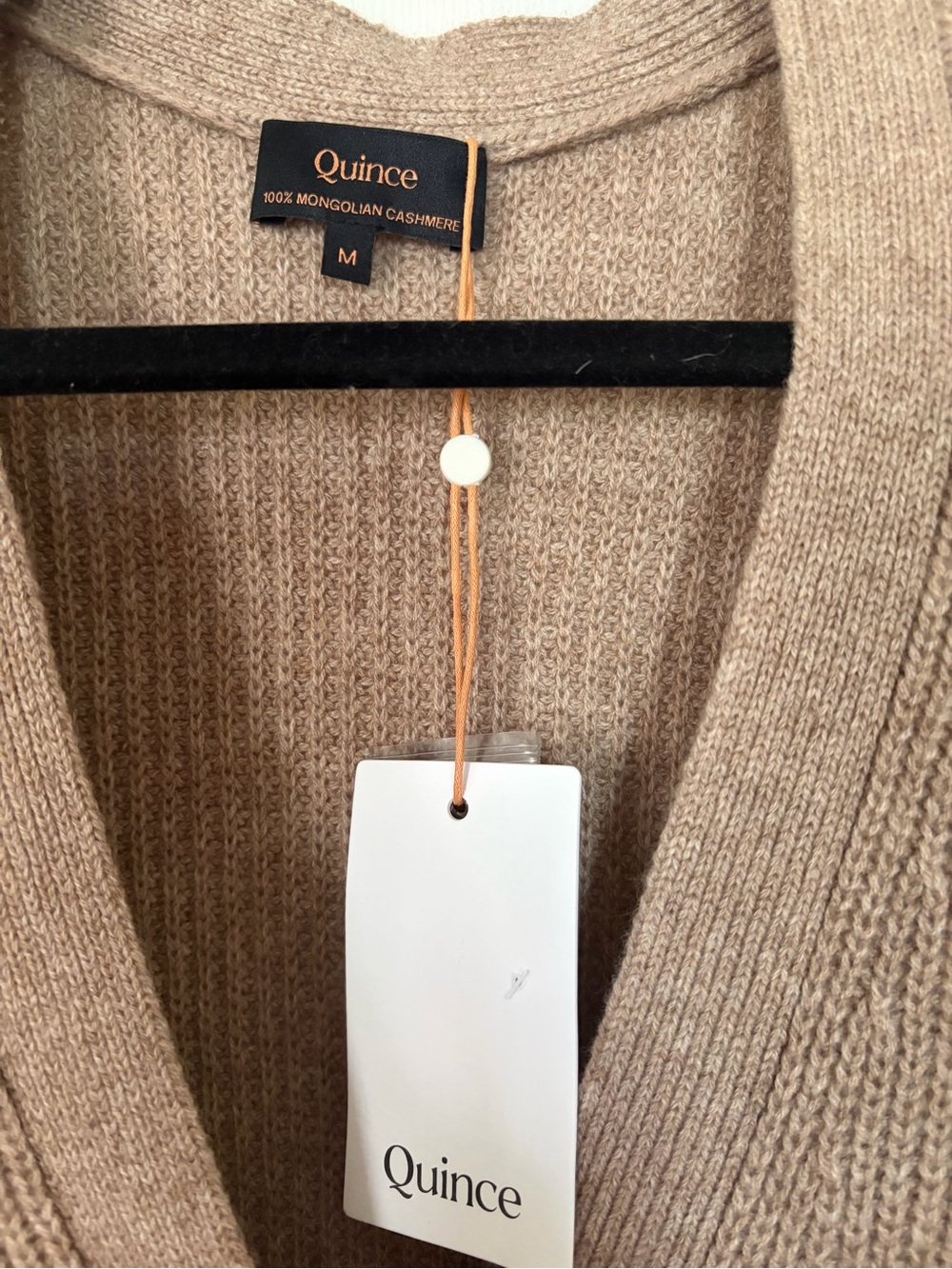 NWT Quince Mongolian Cashmere Oversized Boyfriend Cardigan. Oatmeal - M - Picture 8 of 9